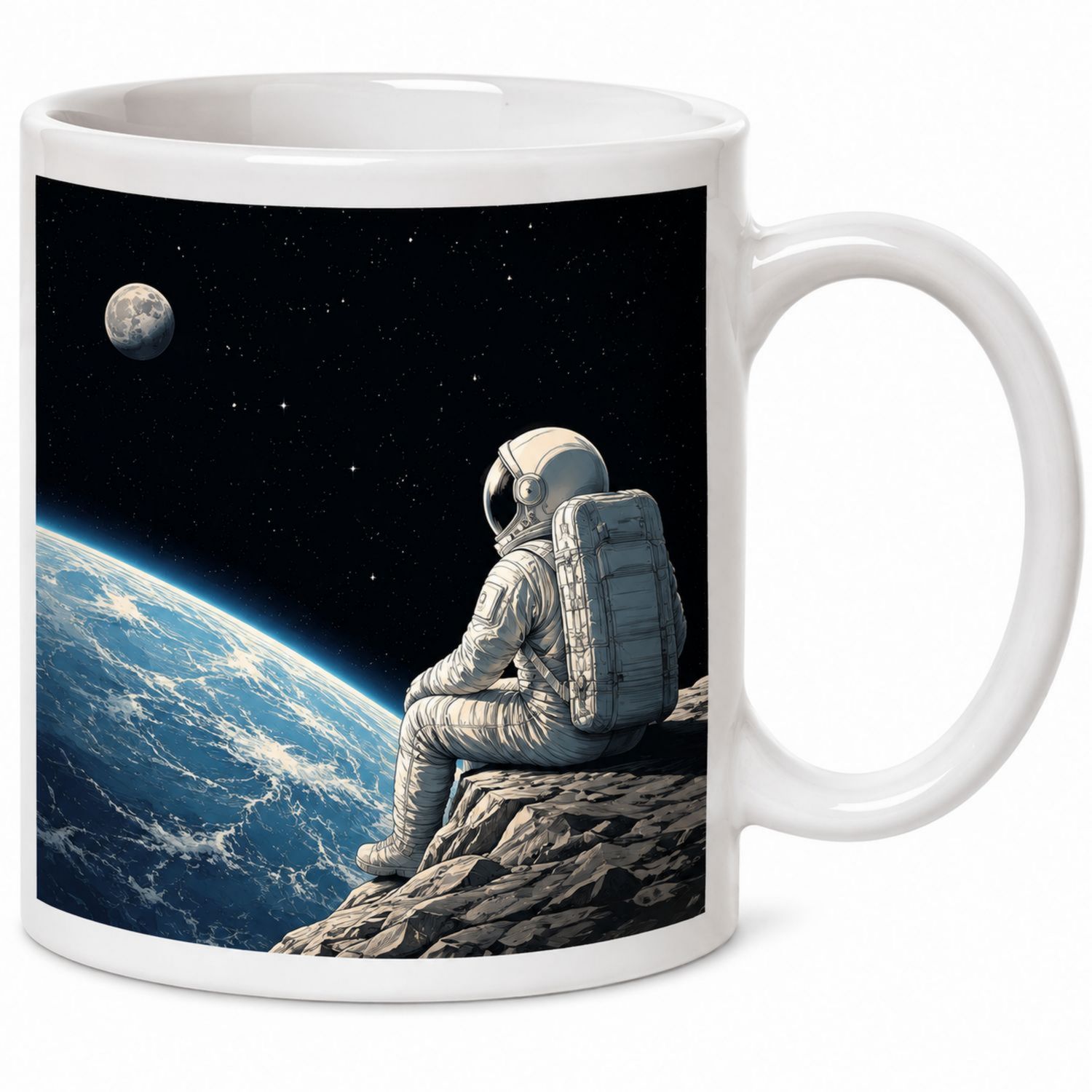 Taza de Café con Diseño de Astronauta Espacial