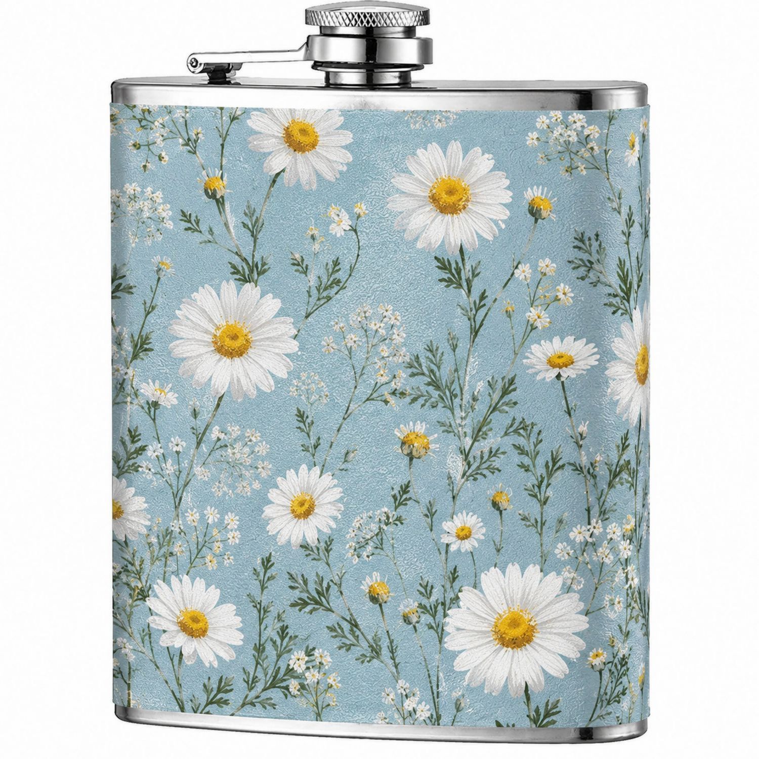 Fiaschetta da Tasca Floreale con Margherite, 240ml-Ryenatural