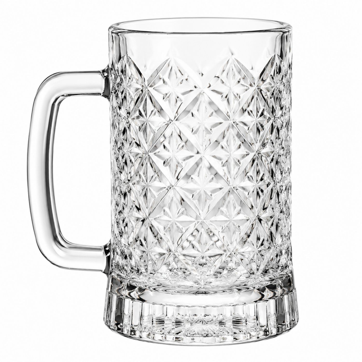 Boccale da Birra in Vetro Decorato 500ml Trasparente-Ryenatural