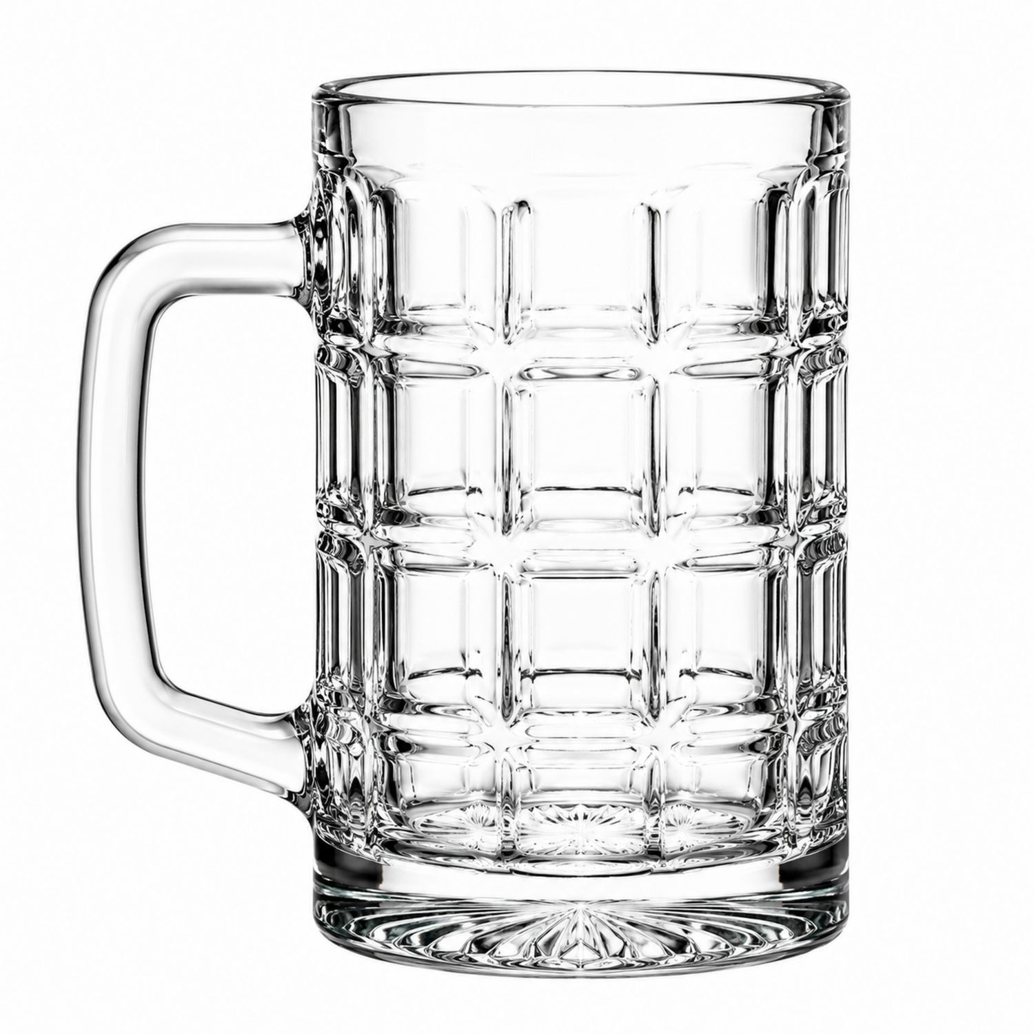 Boccale da Birra Decorato in Vetro Trasparente 500ml-Ryenatural