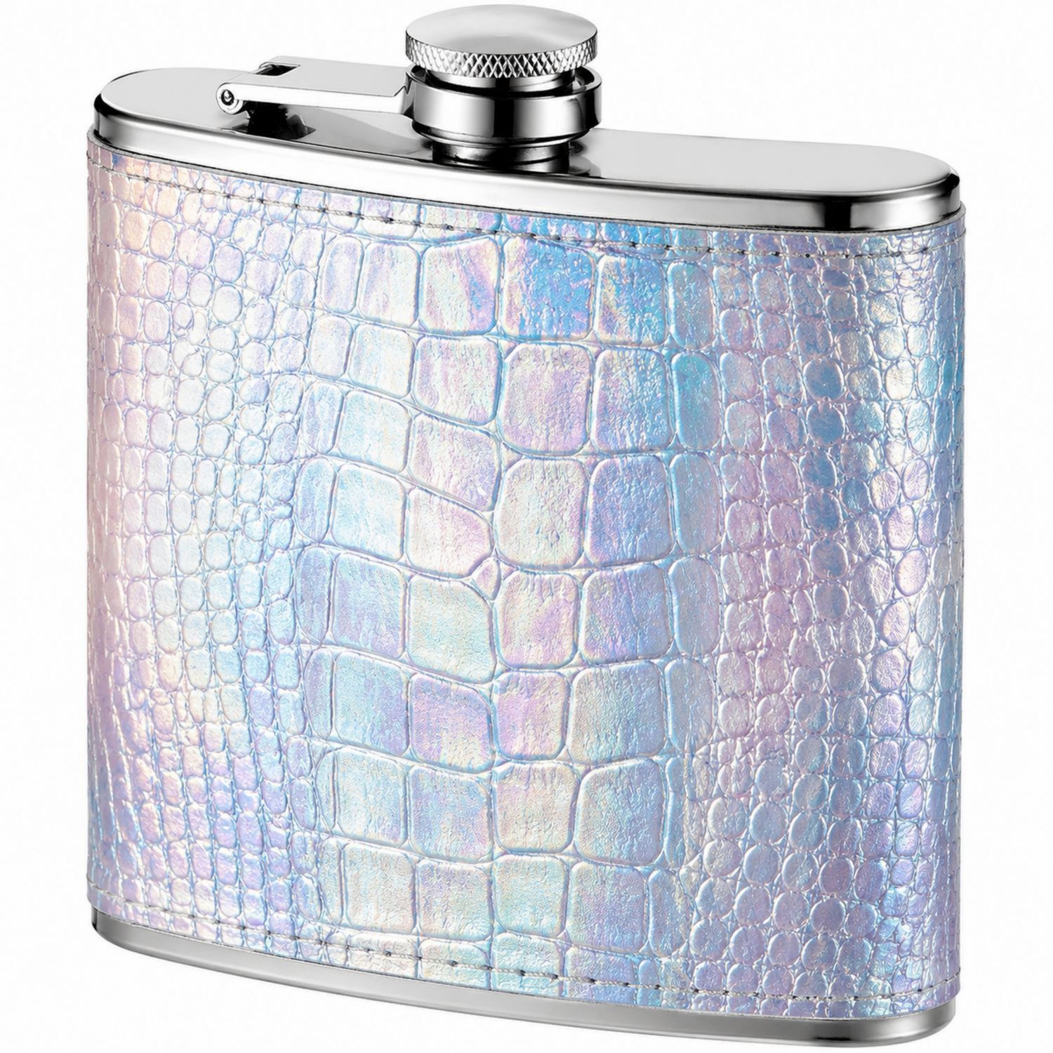 Fiaschetta Portatile Argento Iridescente 240ml-Ryenatural