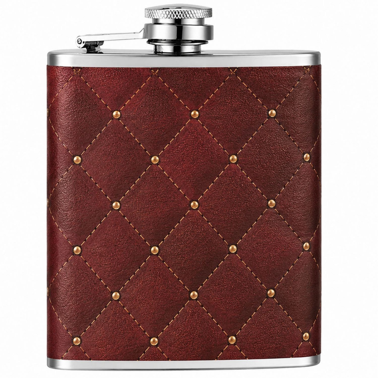Fiaschetta in Acciaio Inossidabile con Rivestimento Decorativo Marrone-Ryenatural