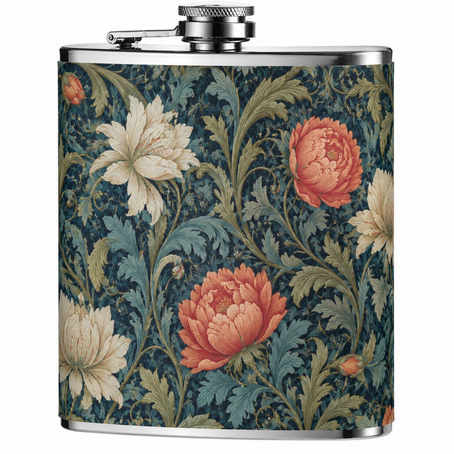 Fiaschetta Floreale MultiColoree in Acciaio Inox 200ml-Ryenatural