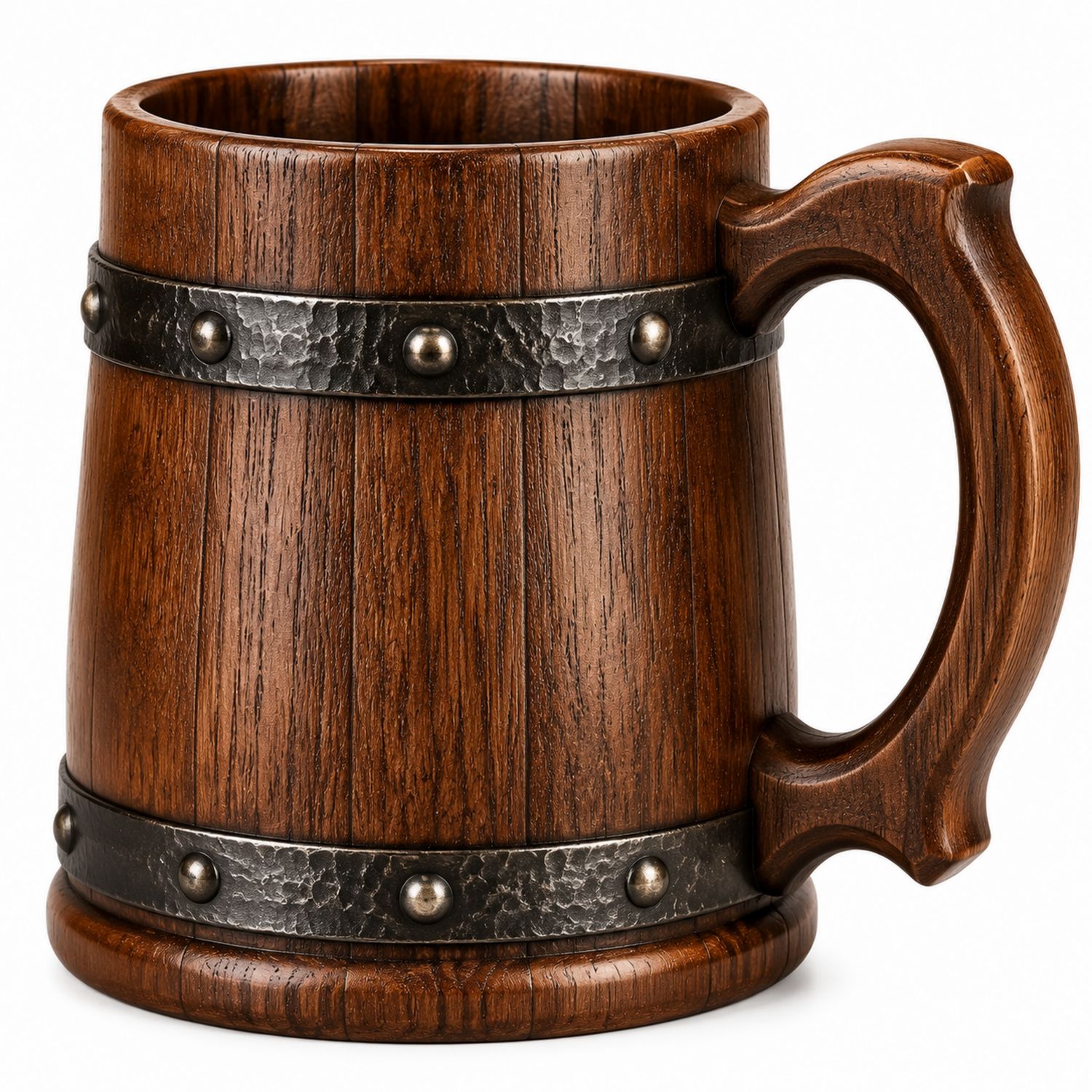 Boccale di Birra in Legno Stile Medievale 550ml-Ryenatural