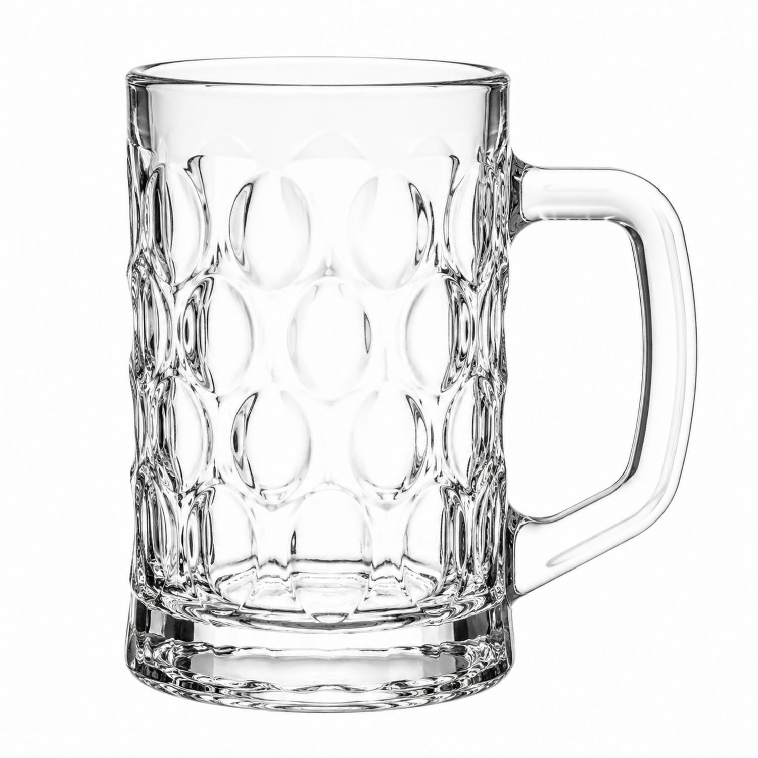 Boccale da Birra in Vetro con Rilievo 500ml-Ryenatural