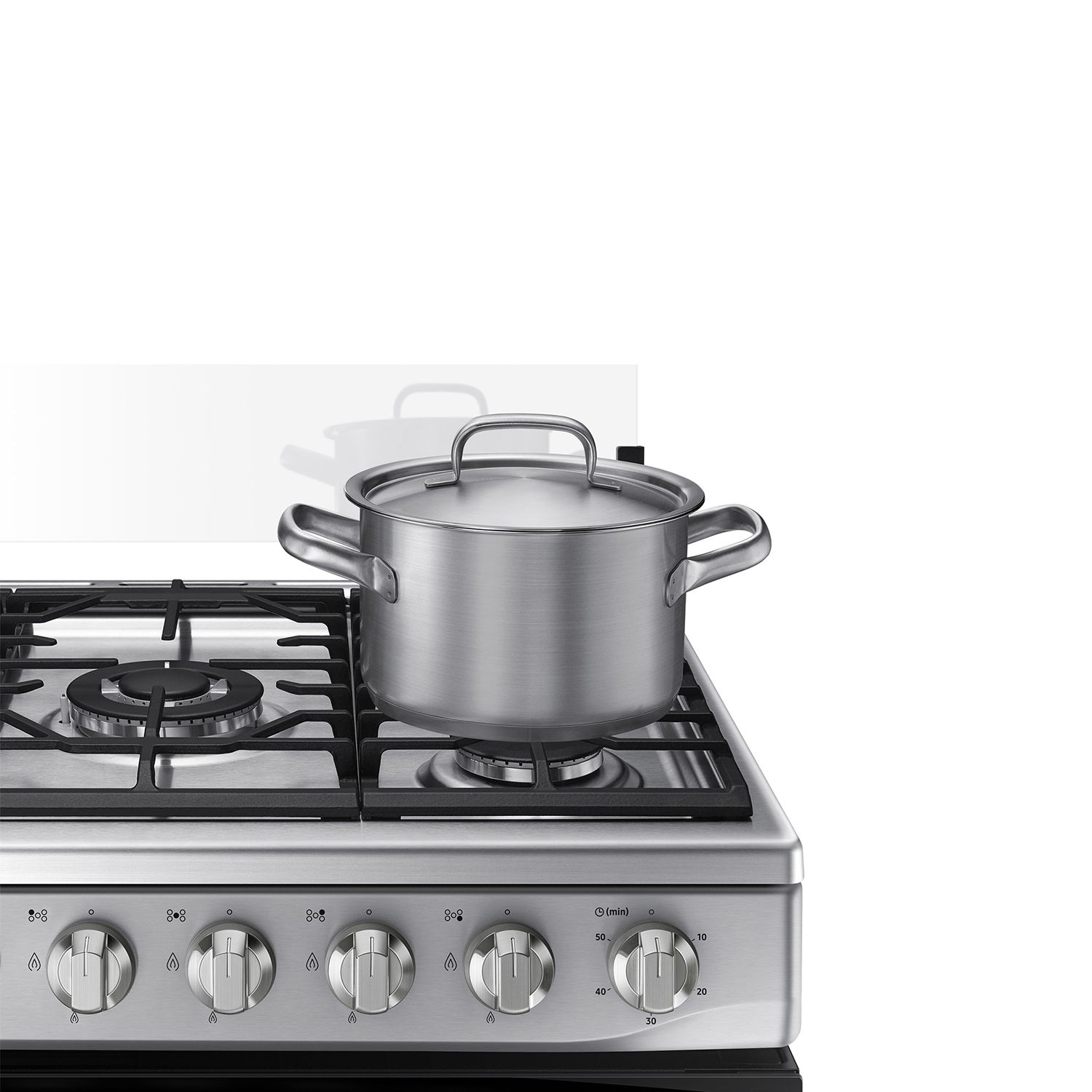 Cocina a Gas , 5 hornillas Mirror Look