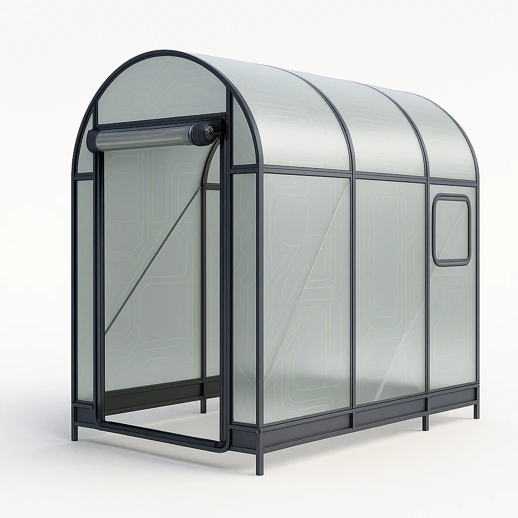 Gewächshaus Polycarbonat Metallrahmen 200x150x180cm Transparent-furnialexo