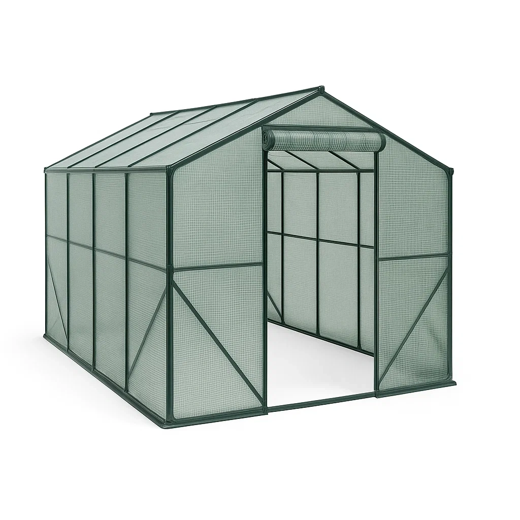 Foliengewächshaus Stahlrahmen Polyethylen 300x200x180 cm Grün-furnialexo