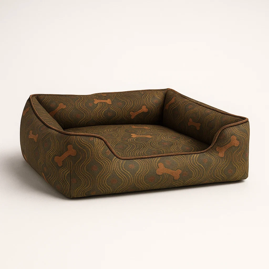 Hundebett rechteckig Stoff 80x60x20 cm Braun-furnialexo