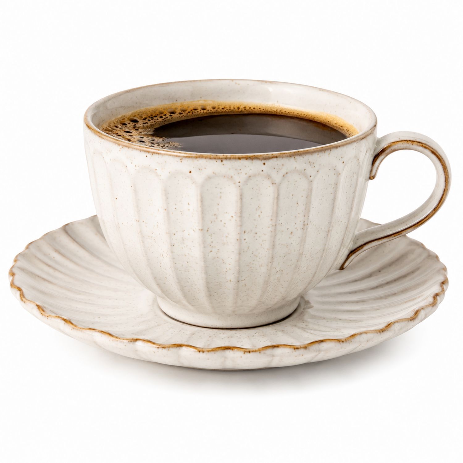 Tazza da Caffè in Porcellana con Piattino Bianco 180ml