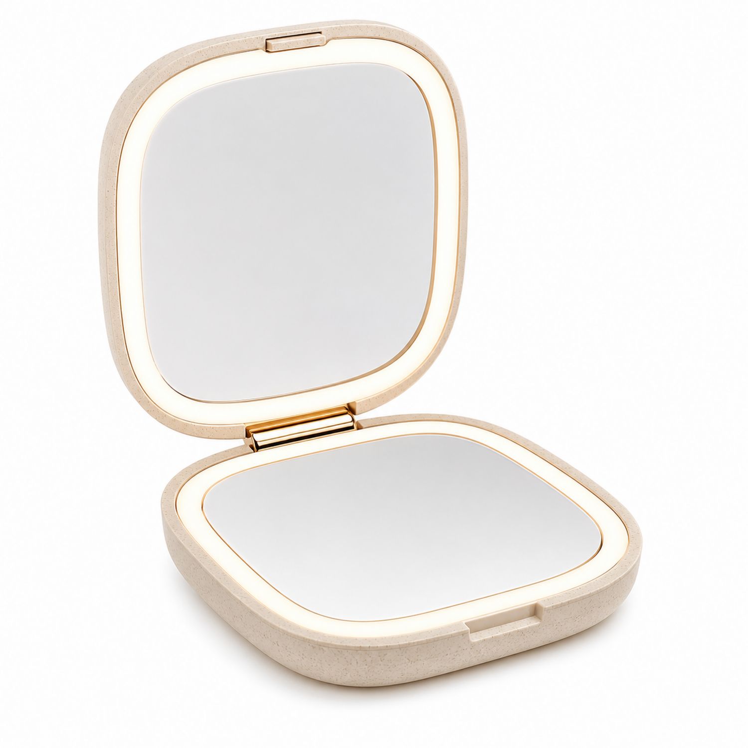 Specchio Compatto LED Portatile Beige