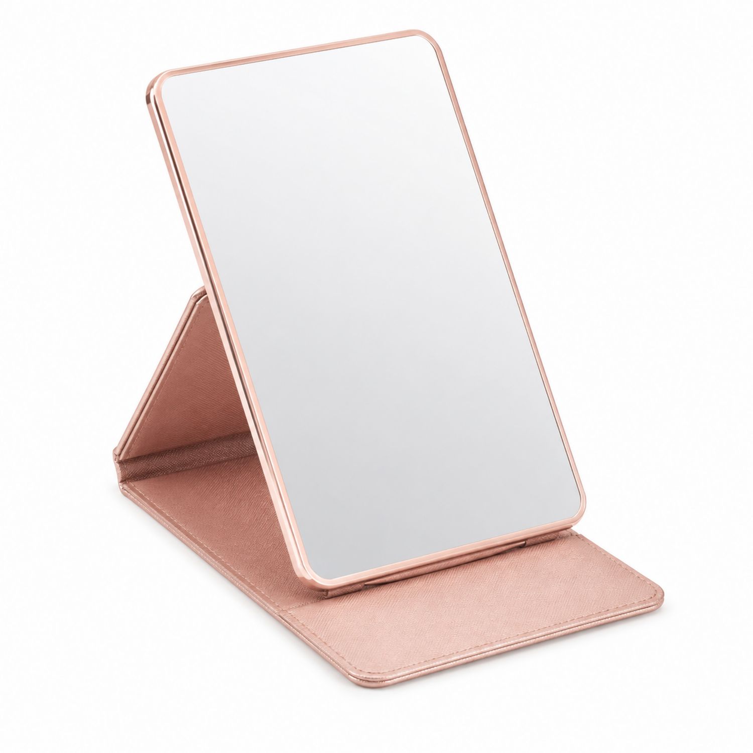 Specchio da Trucco Portatile Pieghevole Oro Rosa