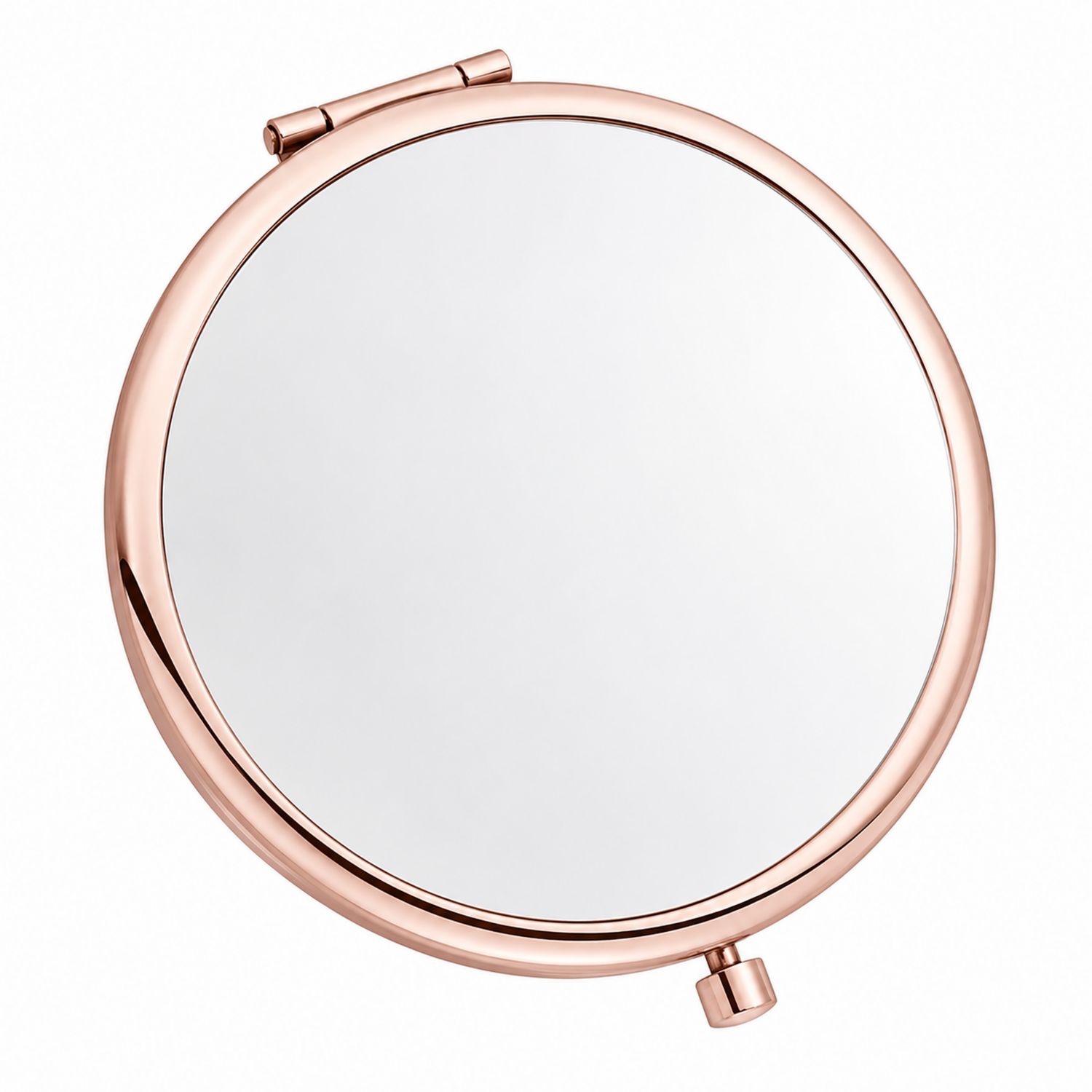 Specchio da Trucco Pieghevole Portatile Rotondo in Oro Rosa