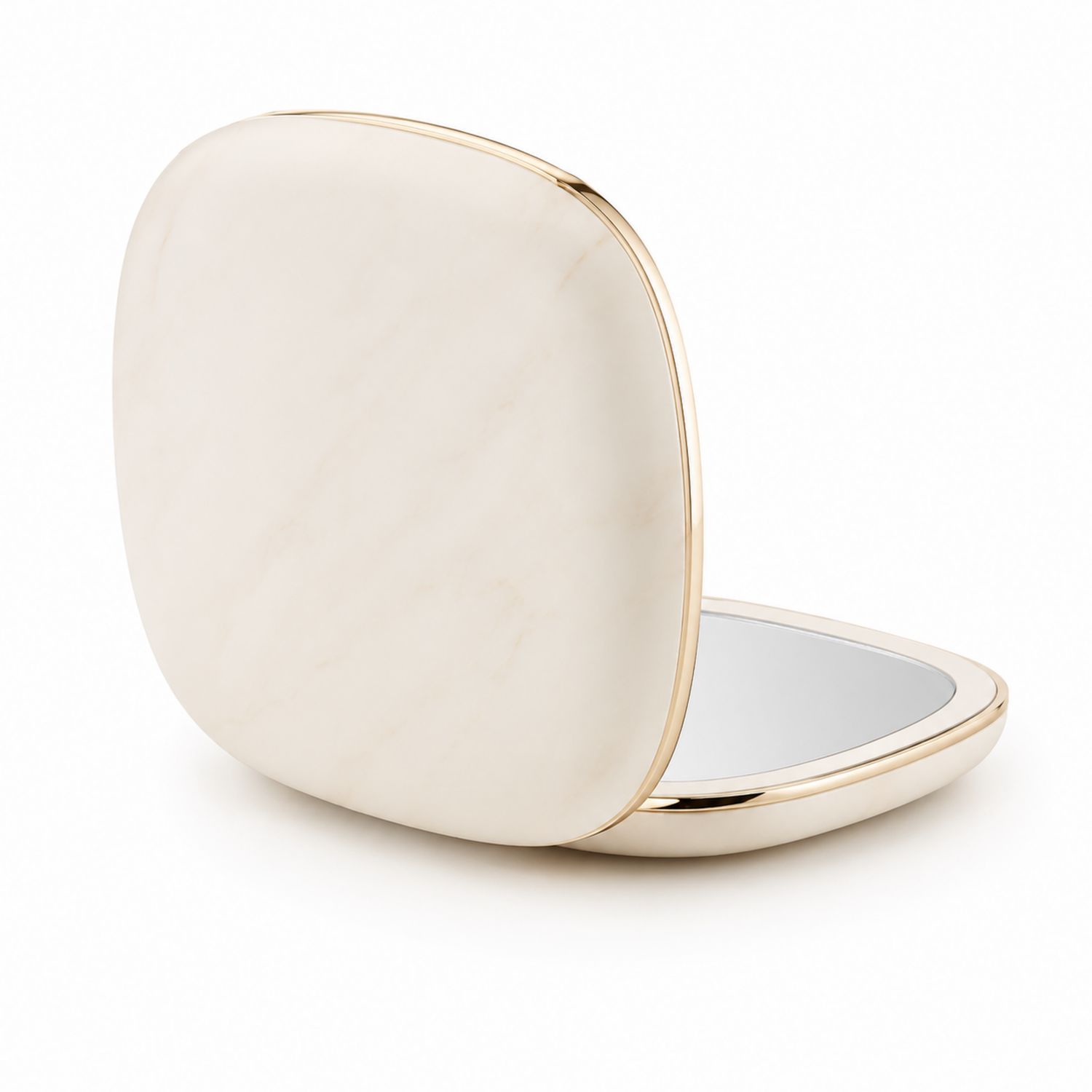 Specchietto Compatto Elegante Avorio e Oro