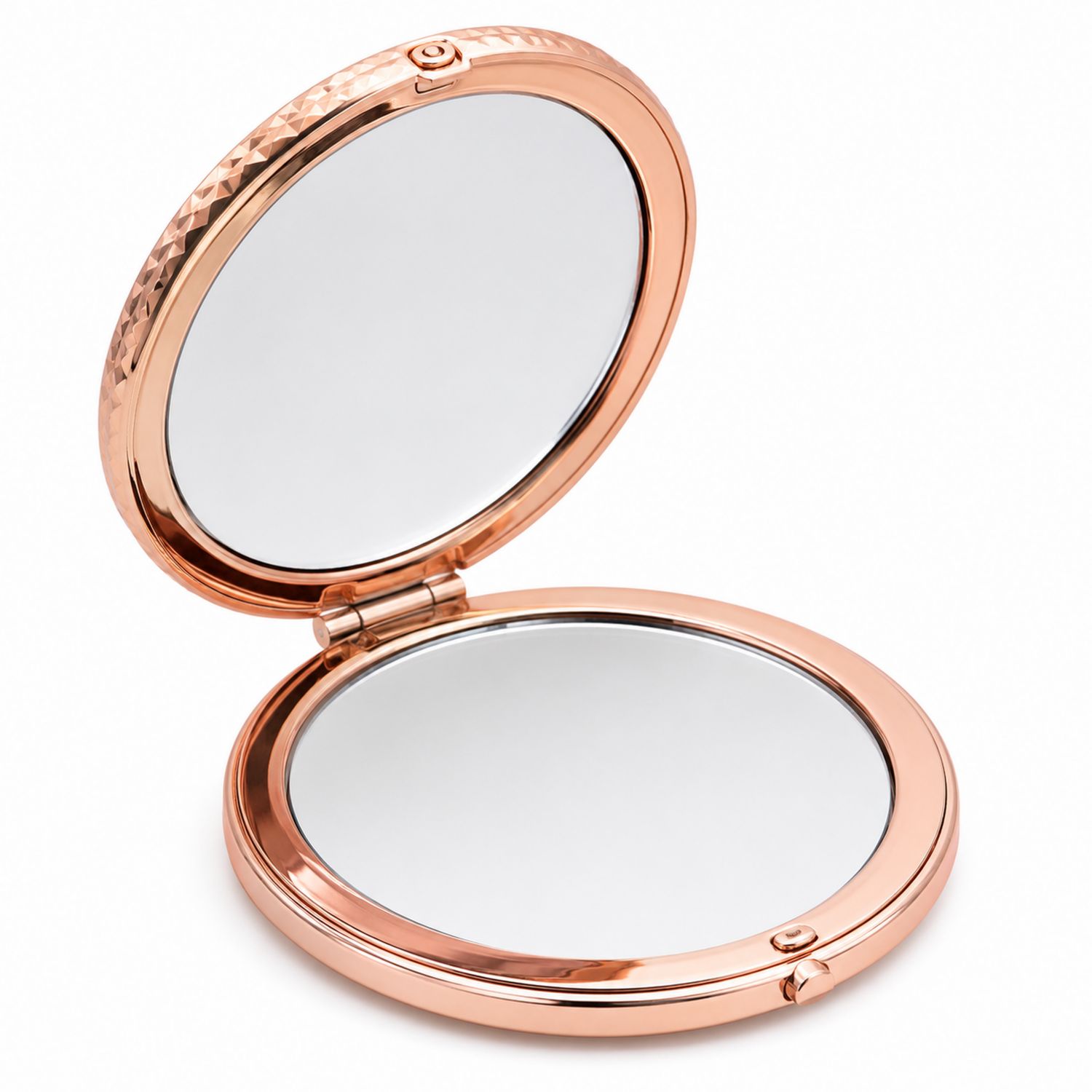 Specchio Tascabile Elegante in Oro Rosa 8 cm