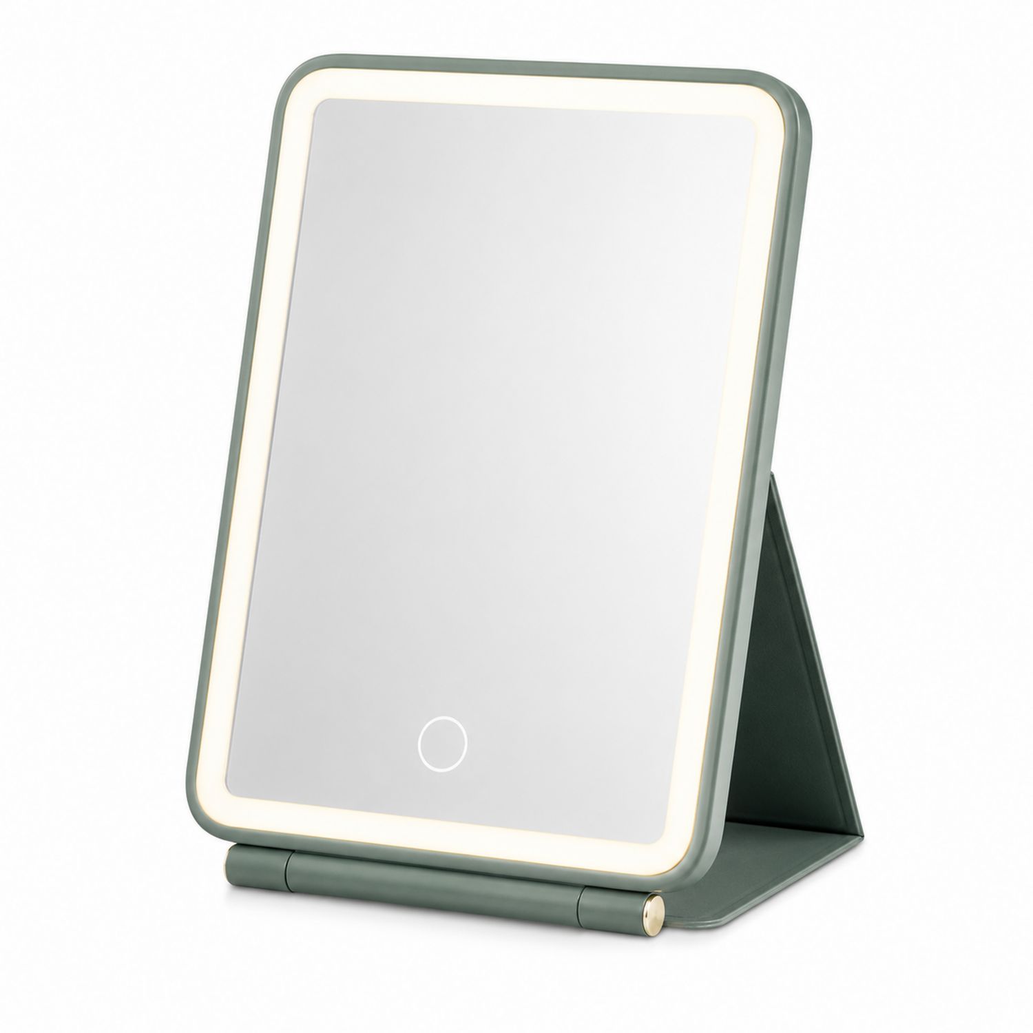 Specchio da Trucco con LED Pieghevole Verde