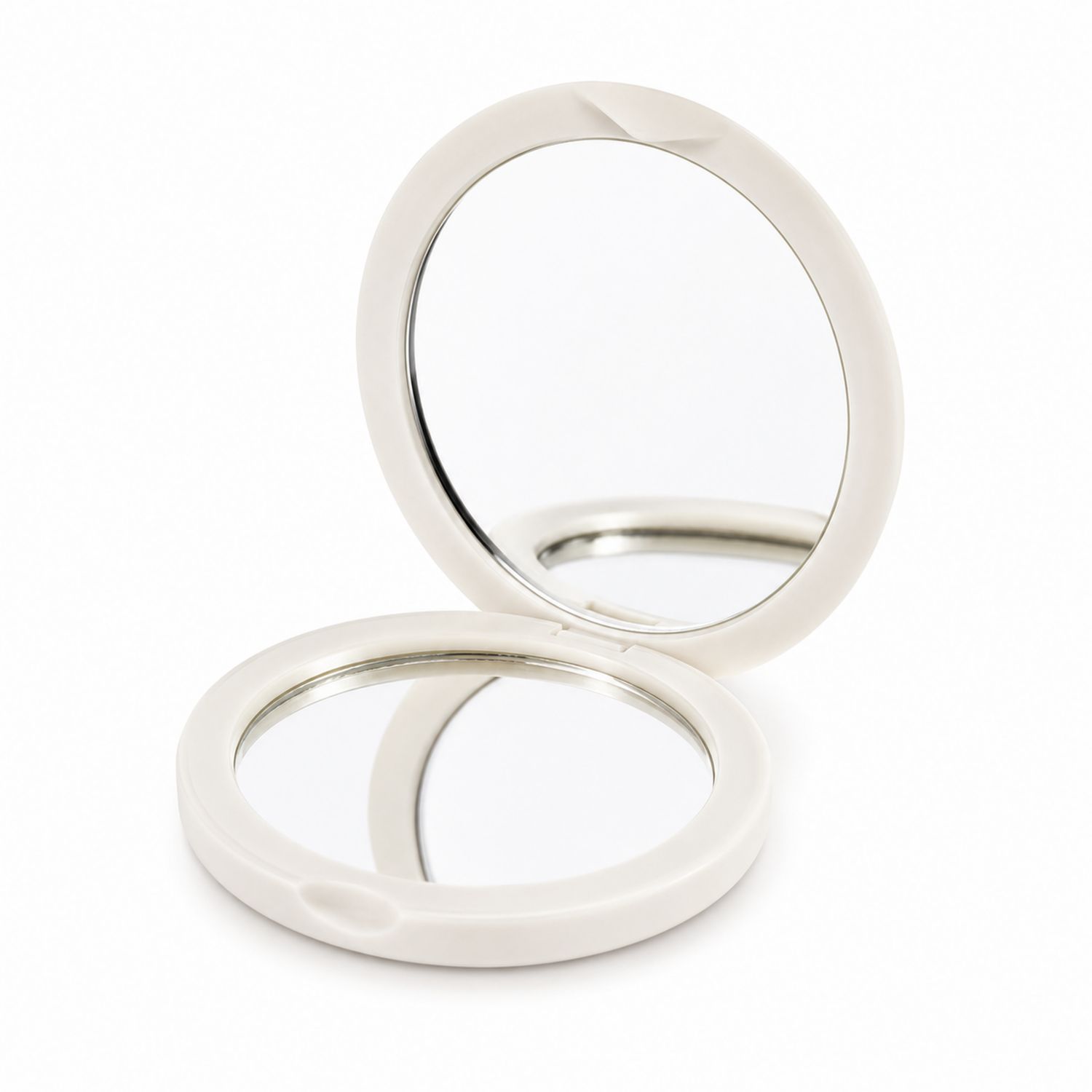 Specchio Compatto Doppio Lato Portatile Bianco