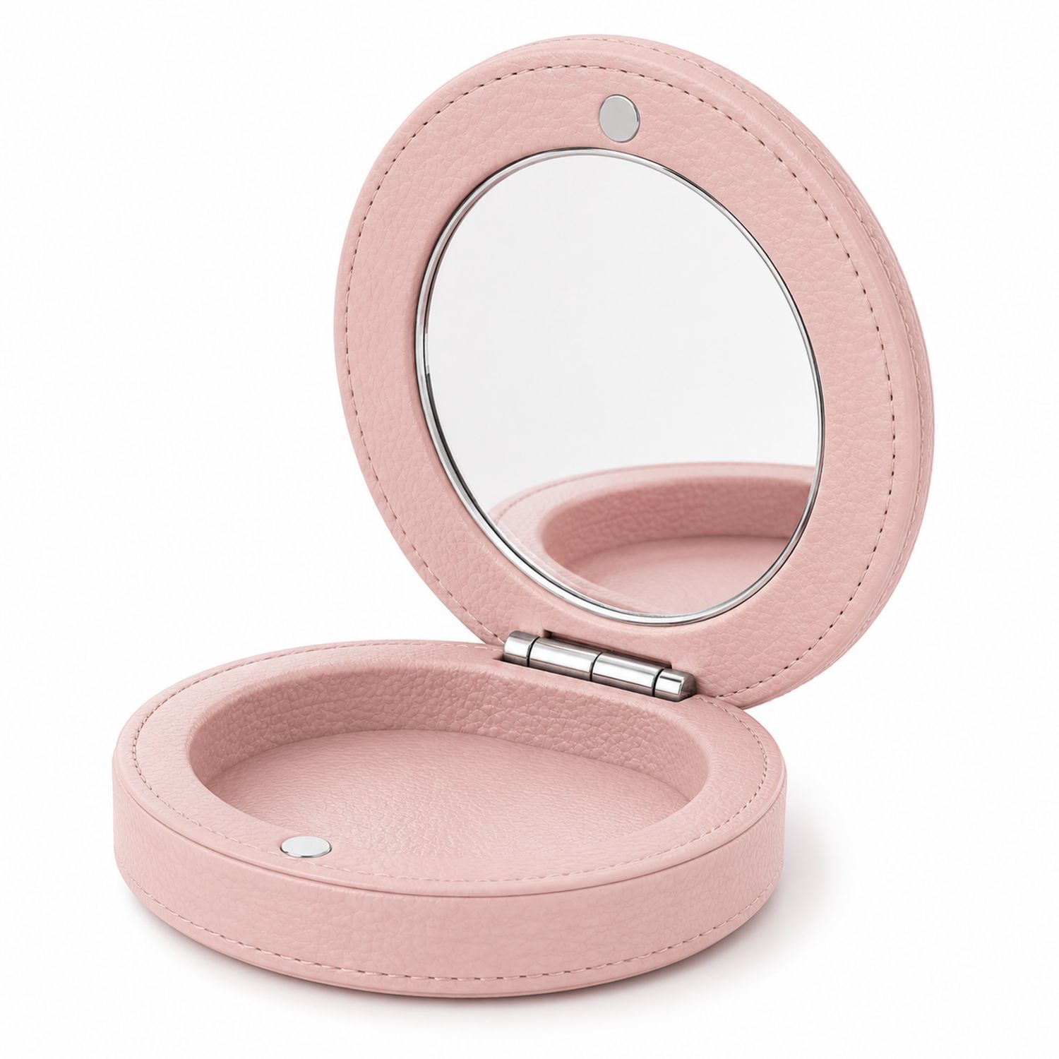 Specchietto da Trucco Rotondo Portatile Rosa