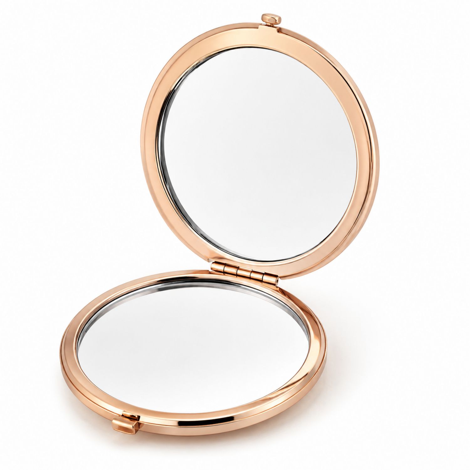 Specchietto Tascabile Doppio Lato Oro Rosa