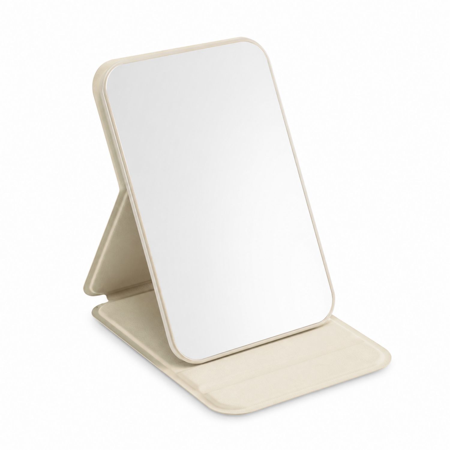 Specchio Pieghevole da Tavolo Portatile Beige