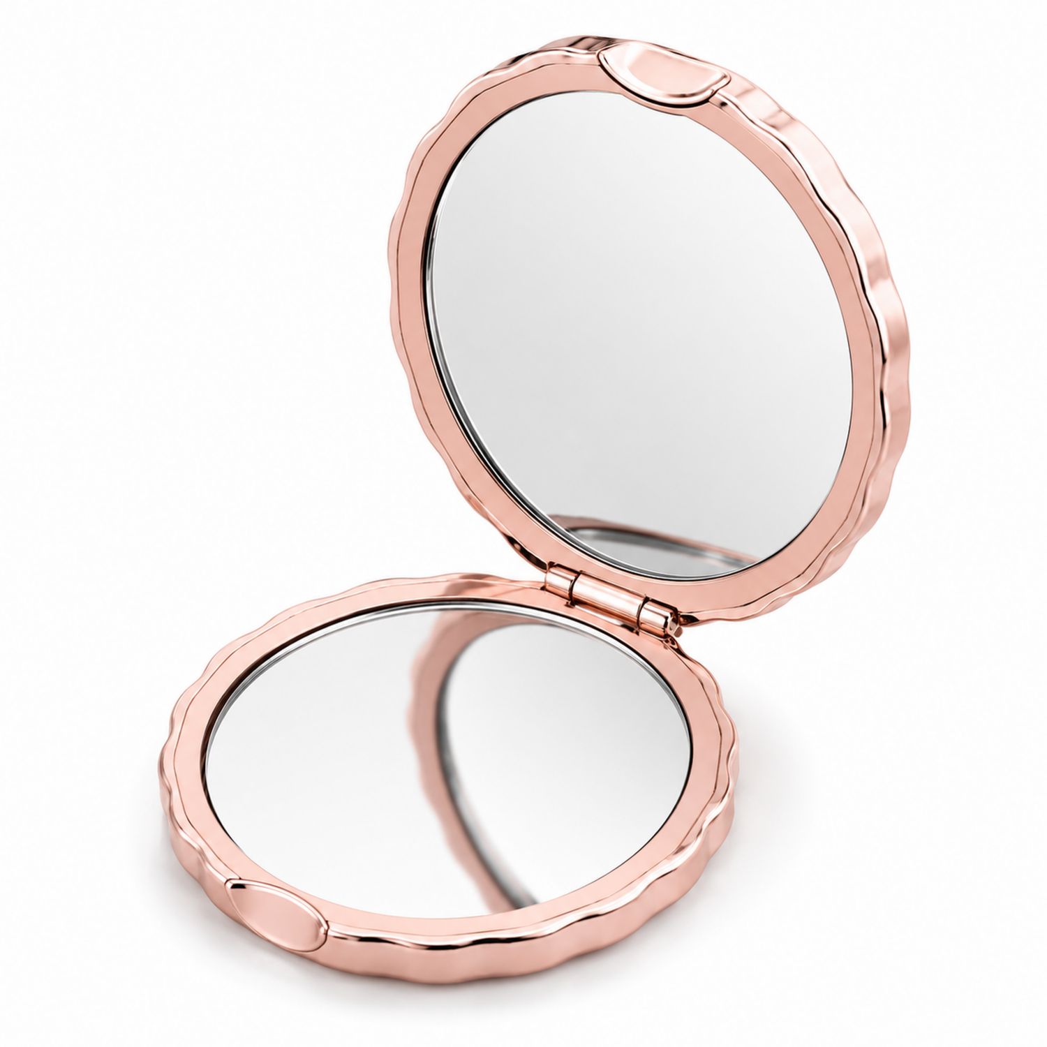 Specchio Compatto Doppio Lato Oro Rosa