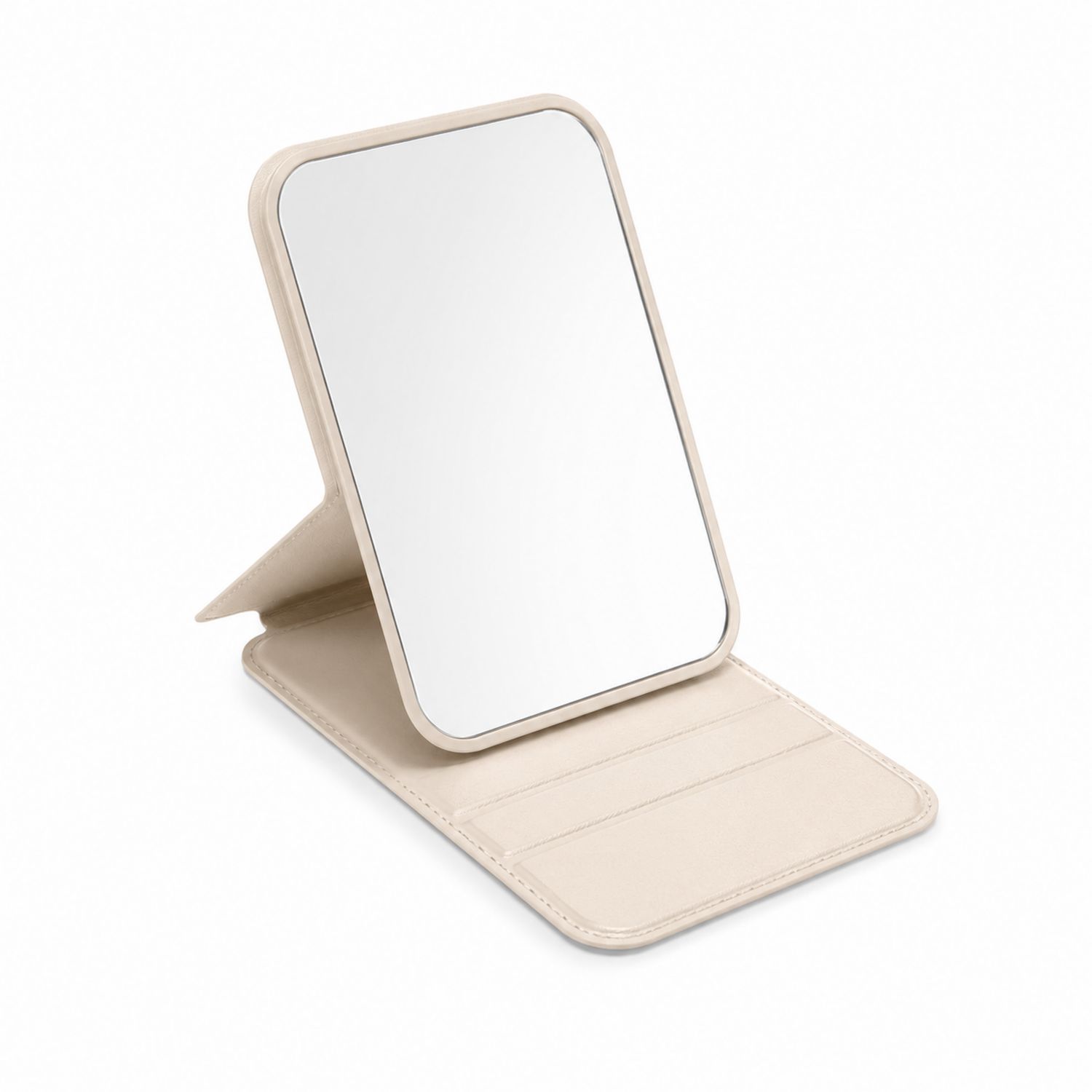 Specchio da Viaggio Pieghevole Portatile Beige