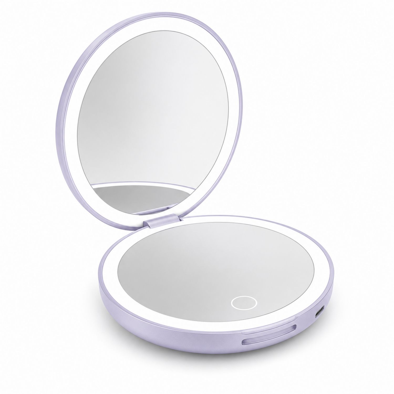 Specchio da Trucco Tascabile con LED Viola