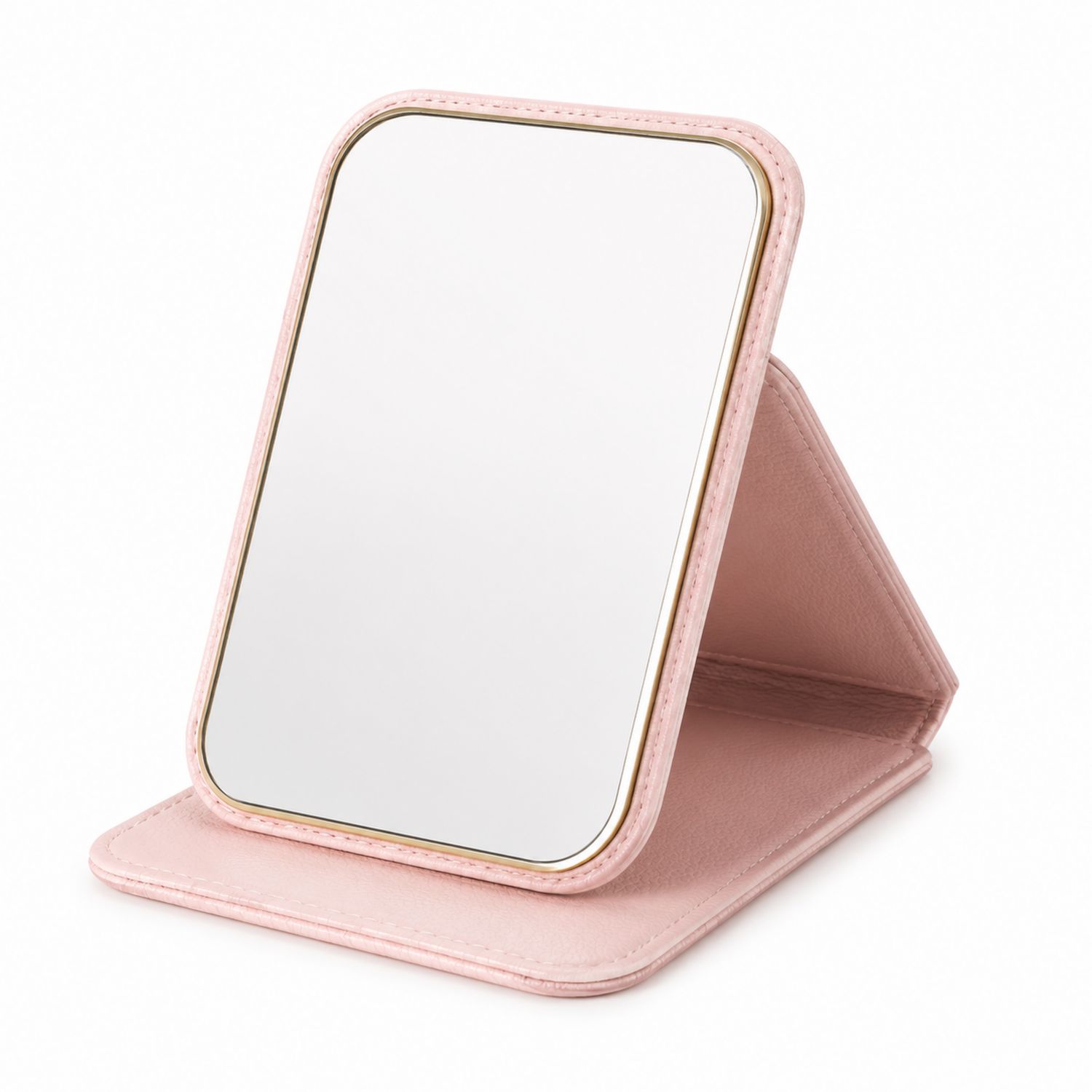 Specchio da Trucco Pieghevole Portatile 15x20 cm Rosa