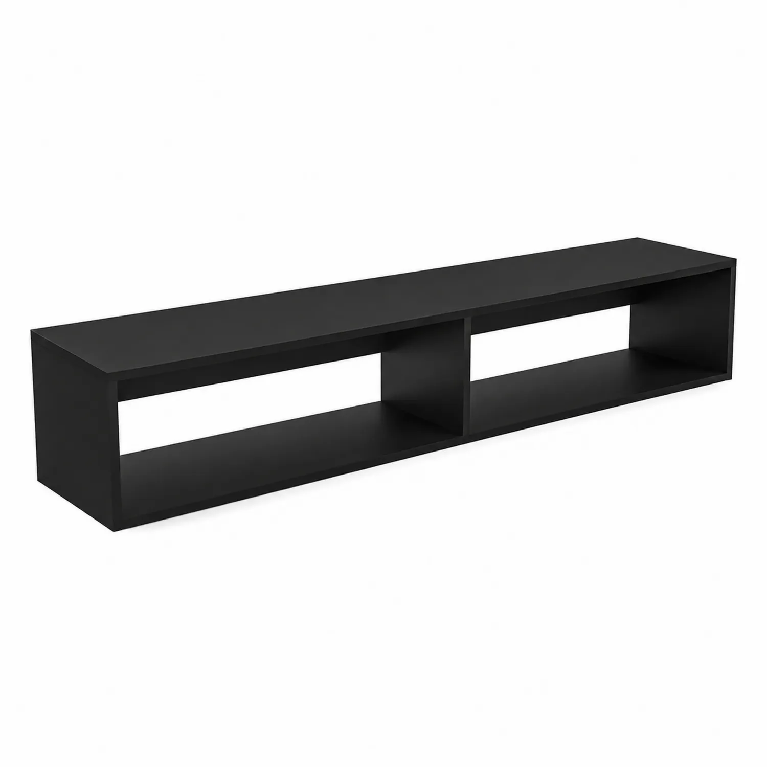Czarna Szafka RTV z MDF 150x30x20 cm