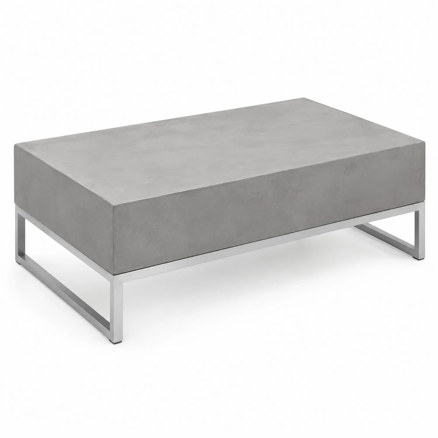 Stolik kawowy betonowo-stalowy szary 120x60x35 cm