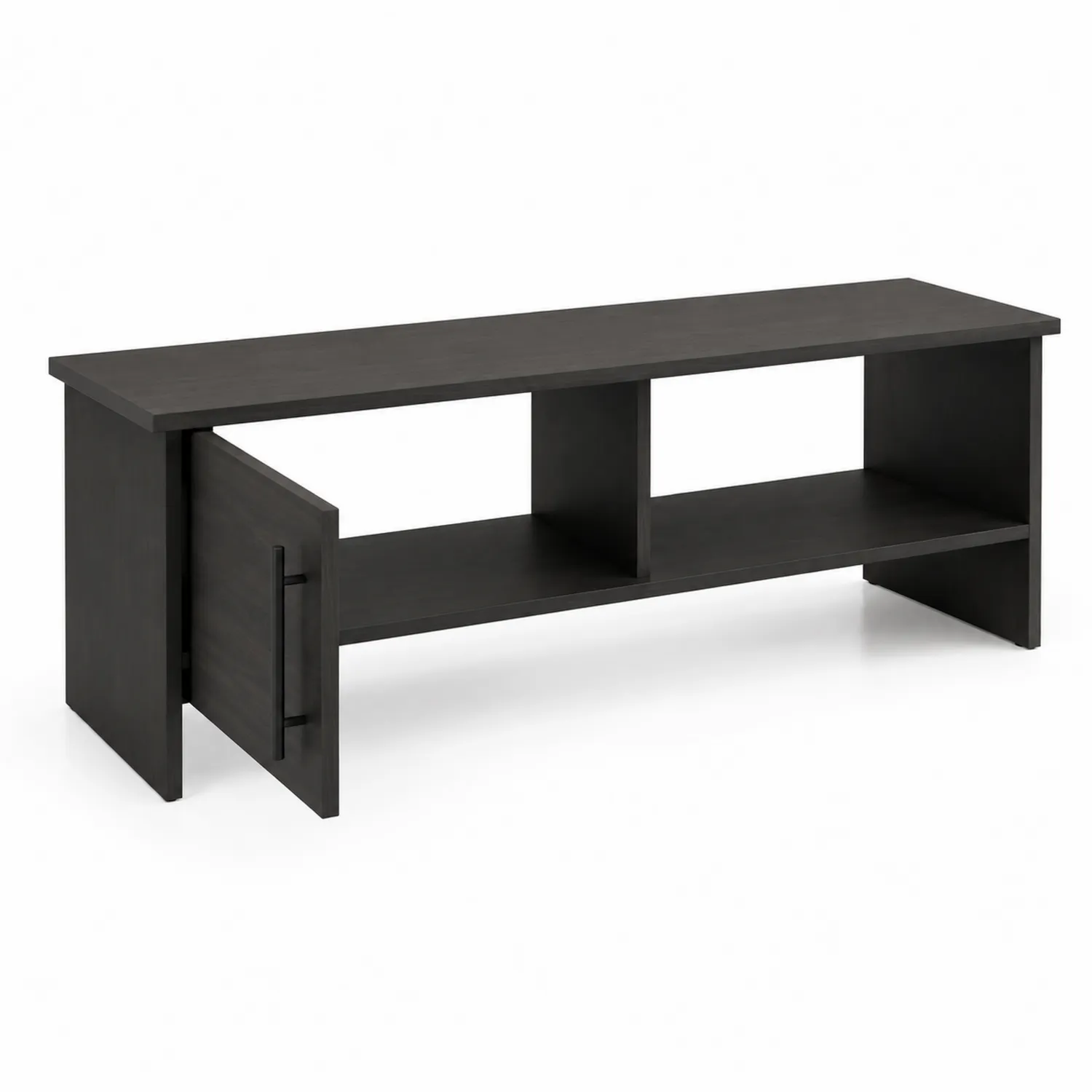 Szafka RTV z płyty meblowej czarna 120x40x45 cm