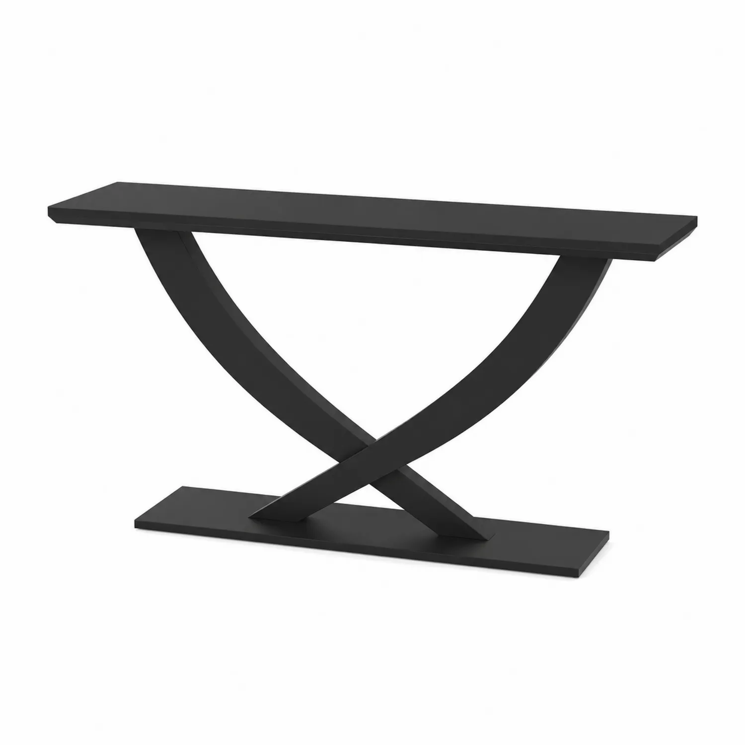 Czarny Metalowy Stół Konsolowy 120x30x75 cm
