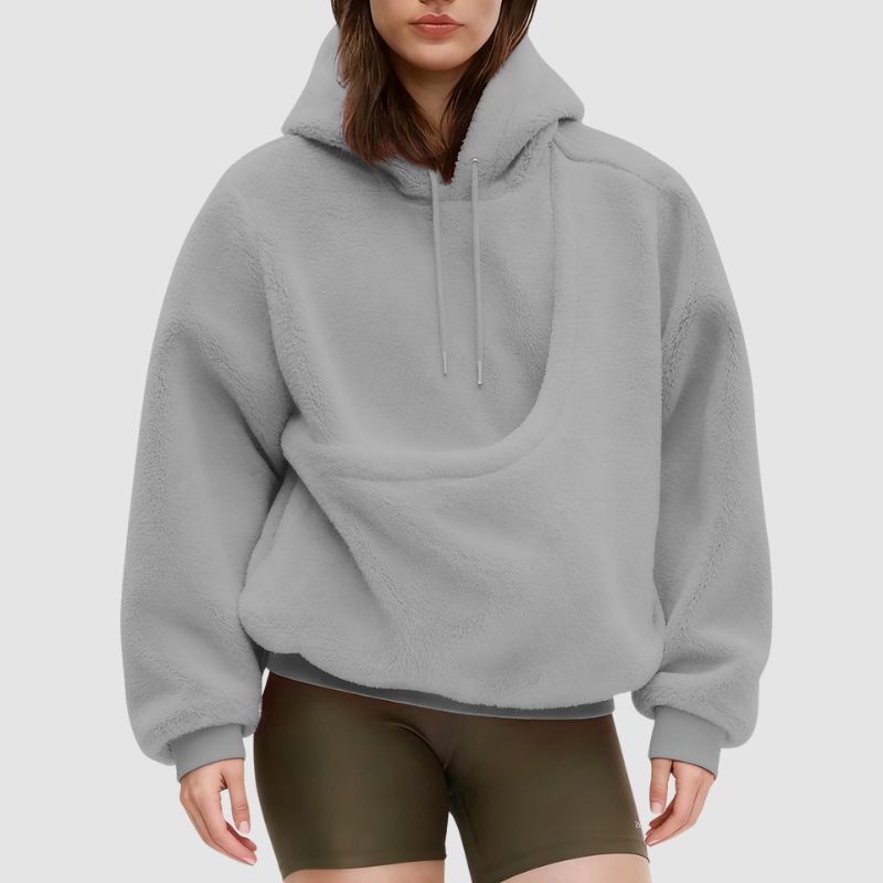 Wholesale loose sweatshirts with pet carrier pockets