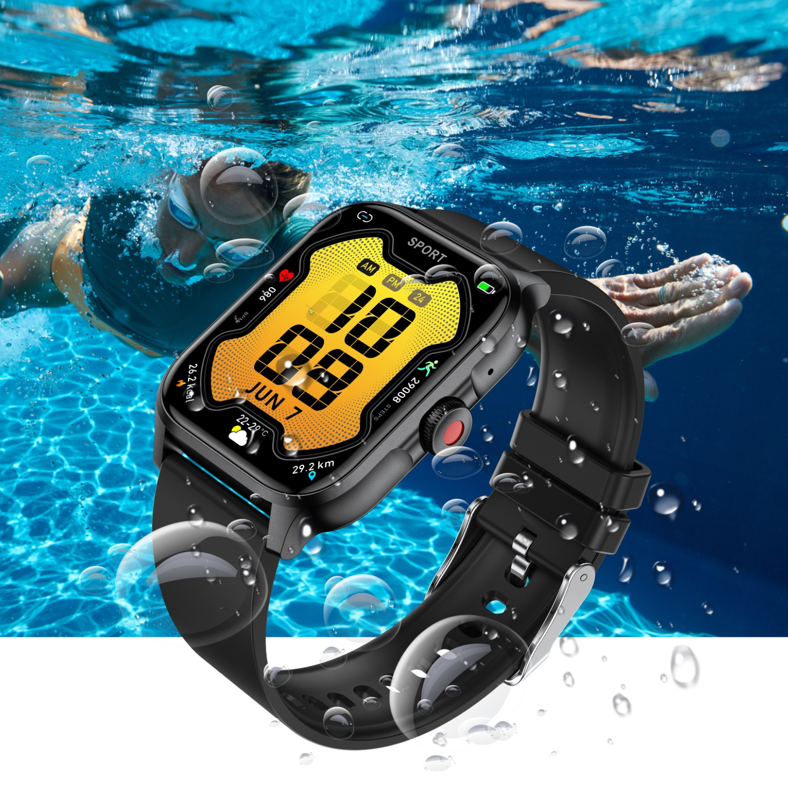  Amara - Smart Watch 1.85inch Health Monitoring AI Voice Assistant Men Women Fashion Smartwatch Sport Fitness Tracker
