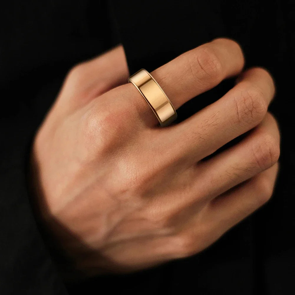 Stefan - Smart Ring Titanium Steel Health Monitoring Ring: Supports good sleep, regulates blood pressure