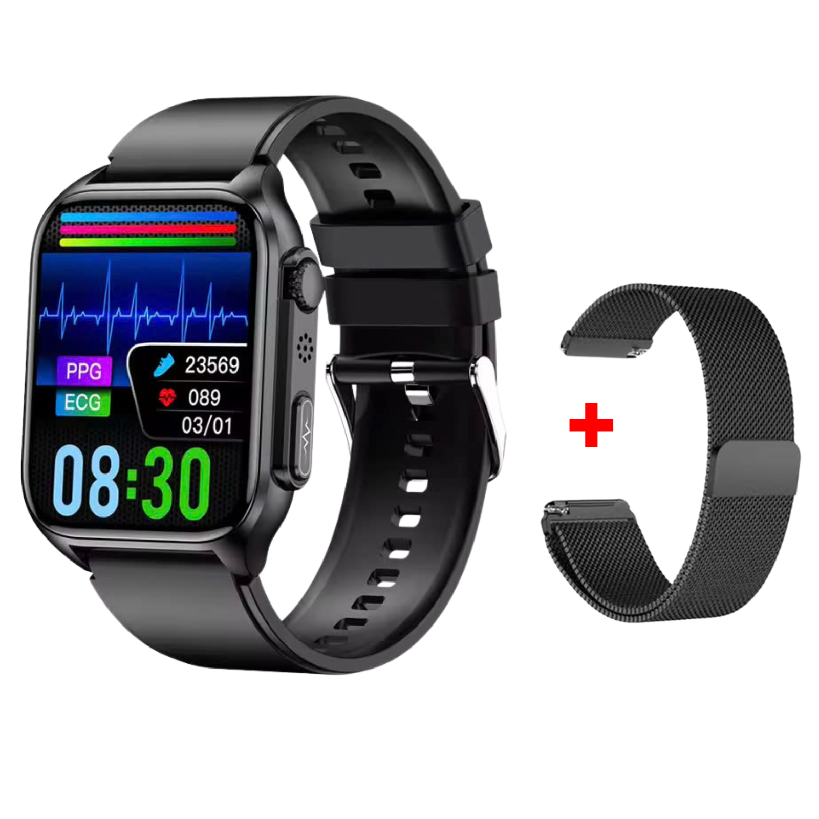  Prime Ultra -  ECG Health Fitness Tracker Heart Rate Sleeping Monitor Smart Watch Waterproof IP67 Blood Glucose