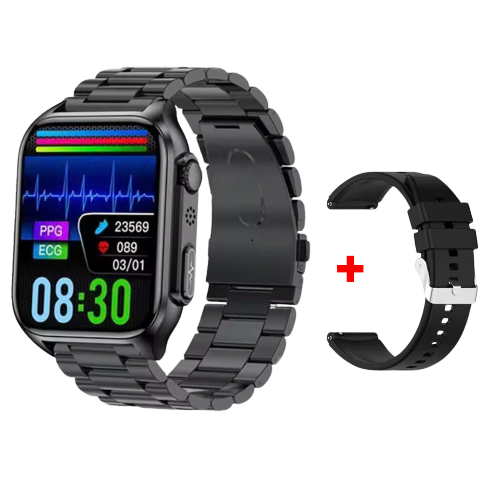  Prime Ultra -  ECG Health Fitness Tracker Heart Rate Sleeping Monitor Smart Watch Waterproof IP67 Blood Glucose