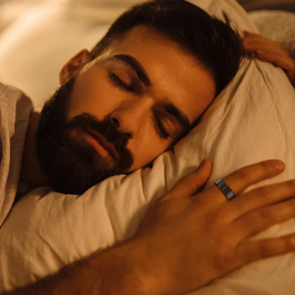 Stefan - Smart Ring Titanium Steel Health Monitoring Ring: Supports good sleep, regulates blood pressure