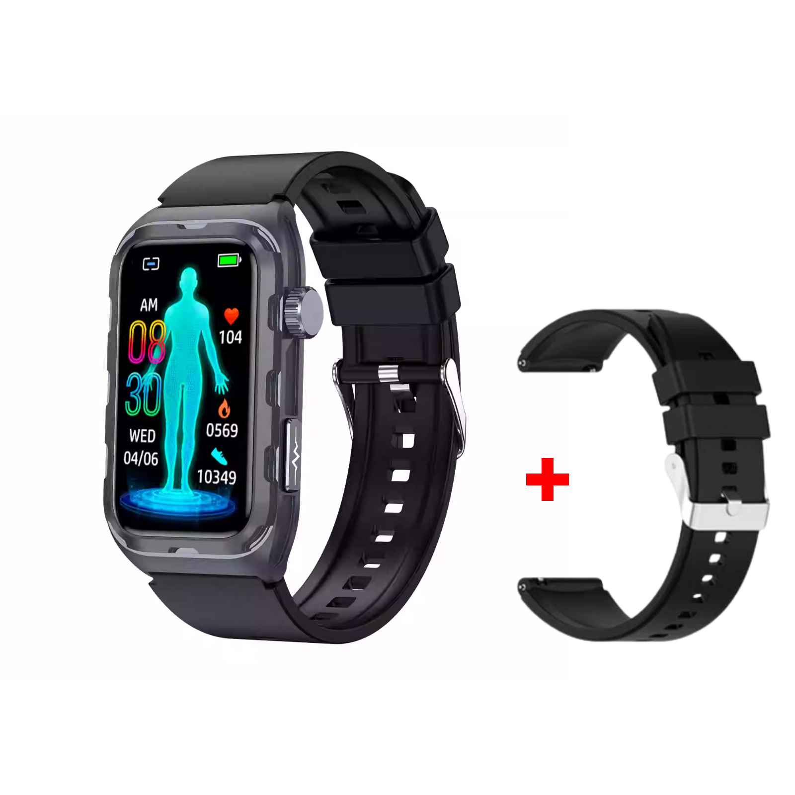 Fitness - Smart Bracelet ECG Health Monitoring Blood Pressure Glucose Heart Rate Wristwatch