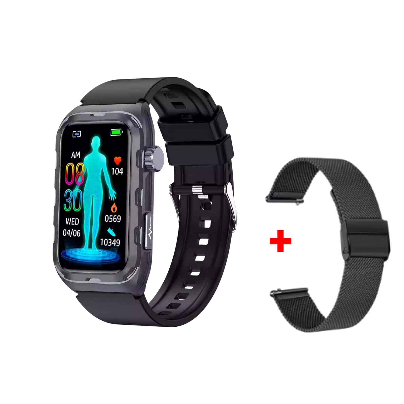 Fitness - Smart Bracelet ECG Health Monitoring Blood Pressure Glucose Heart Rate Wristwatch