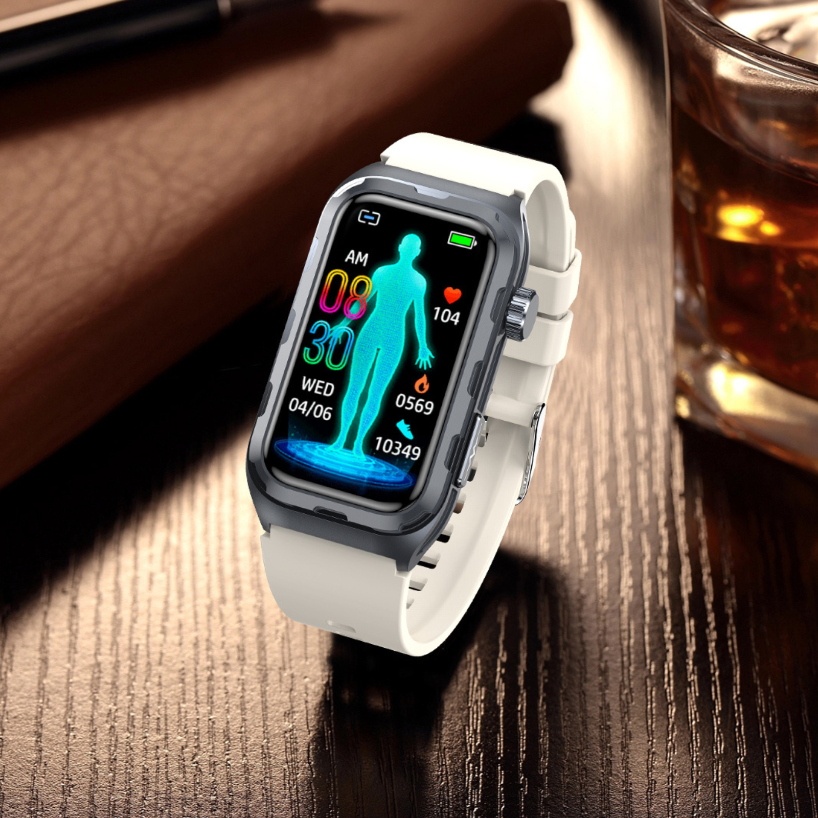 Fitness - Smart Bracelet ECG Health Monitoring Blood Pressure Glucose Heart Rate Wristwatch