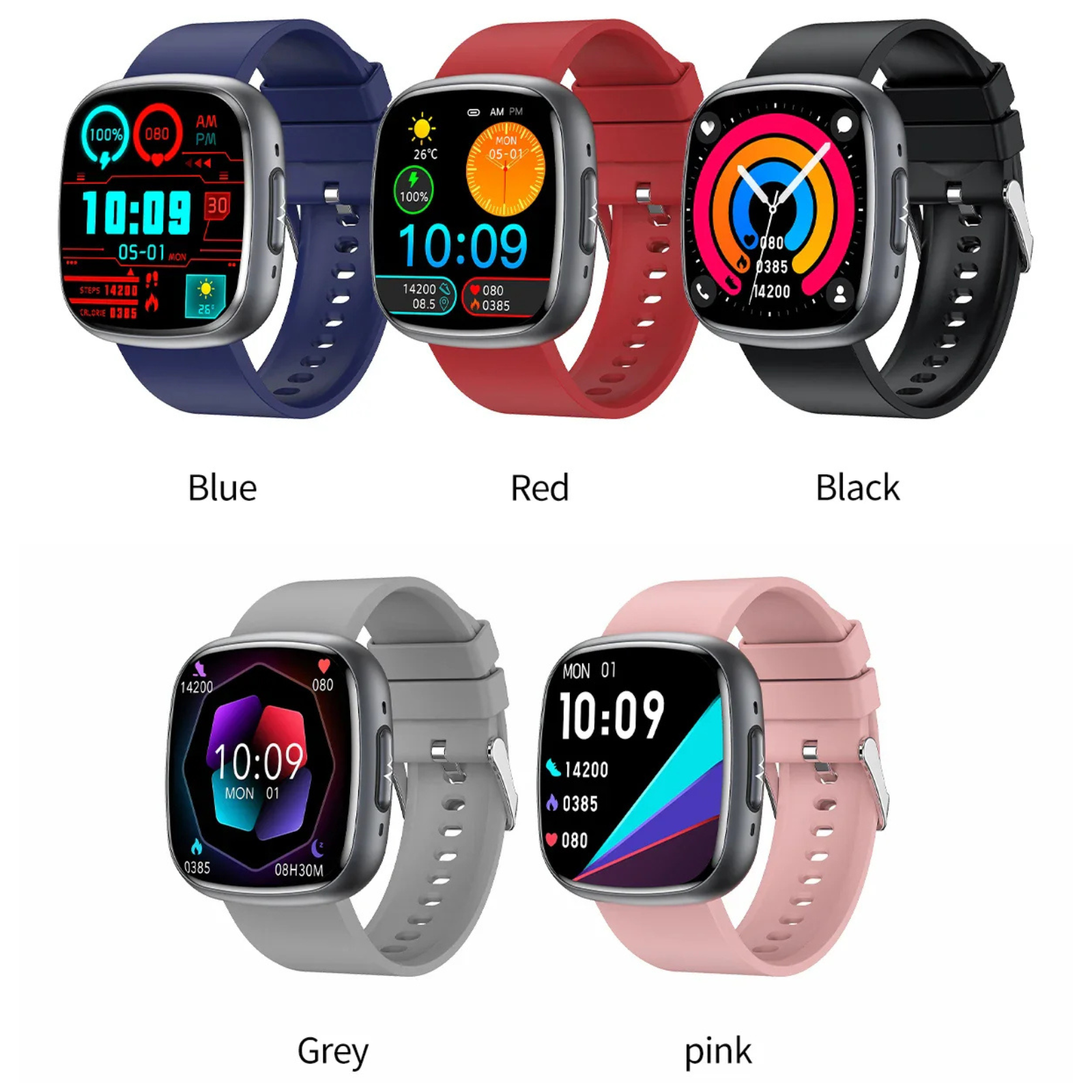 Strength - Smart Watch Blood Pressure Health Monitoring Bluetooth Calling SOS Men Women Sport Fitness Tracker