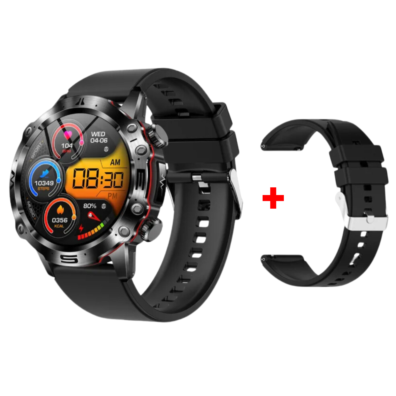 Wellness Pro - ECG/EKG HRV Professional Blood Glucose Blood Pressure Monitoring and Health Smart Watch