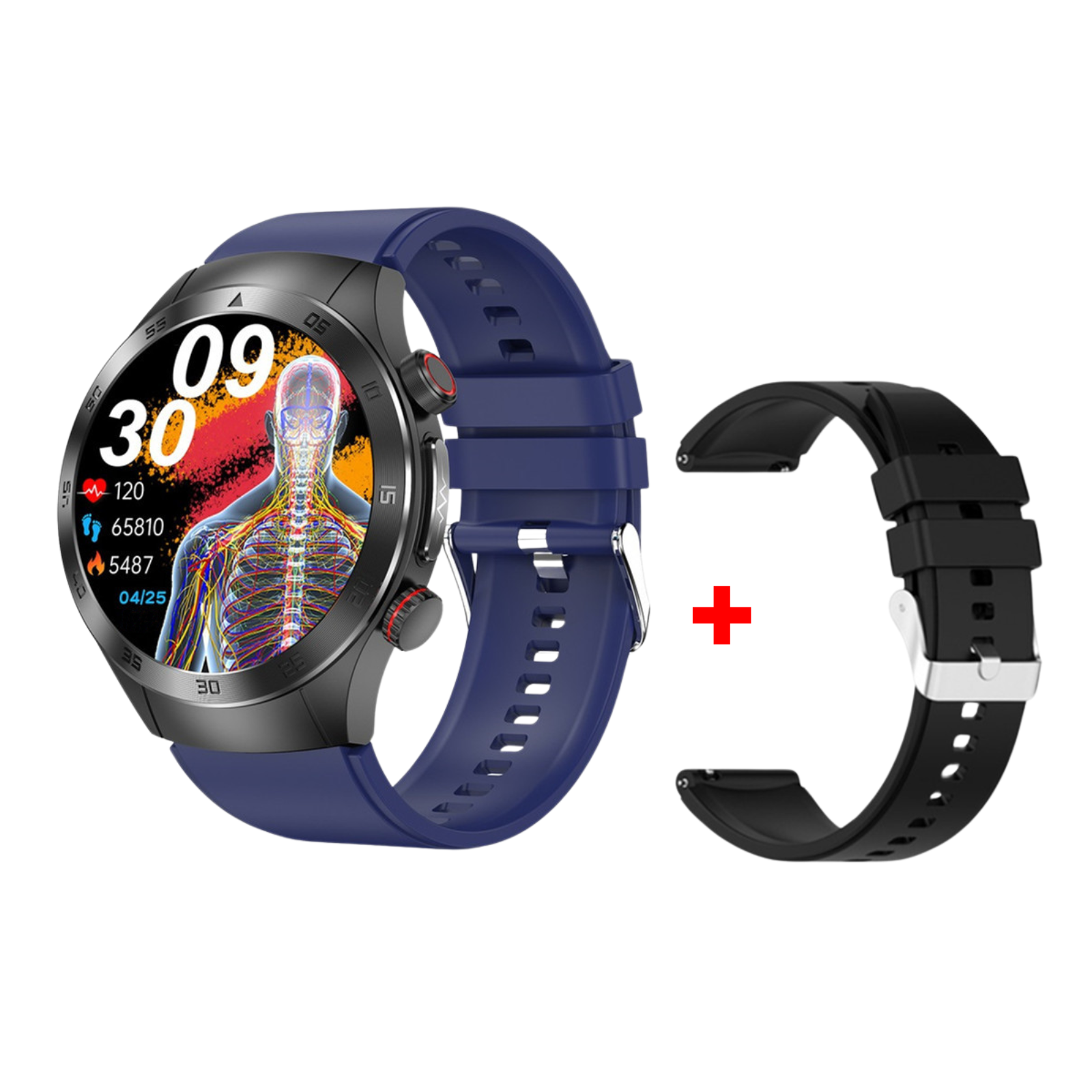 HealthWave Max - Best Medical Diagnosis Smart Watch, Blood Lipids Uric Acid Blood Glucose watch, ECG+PPG Fitness Tracker