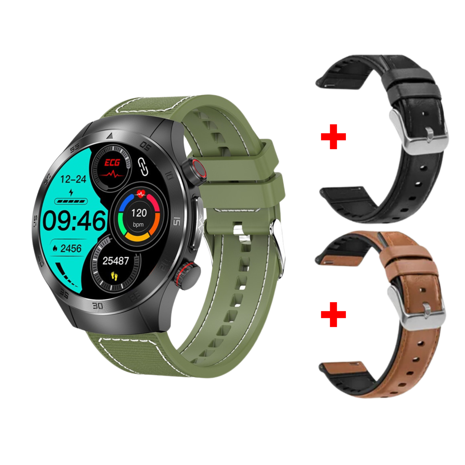 HealthWave Max - Best Medical Diagnosis Smart Watch, Blood Lipids Uric Acid Blood Glucose watch, ECG+PPG Fitness Tracker