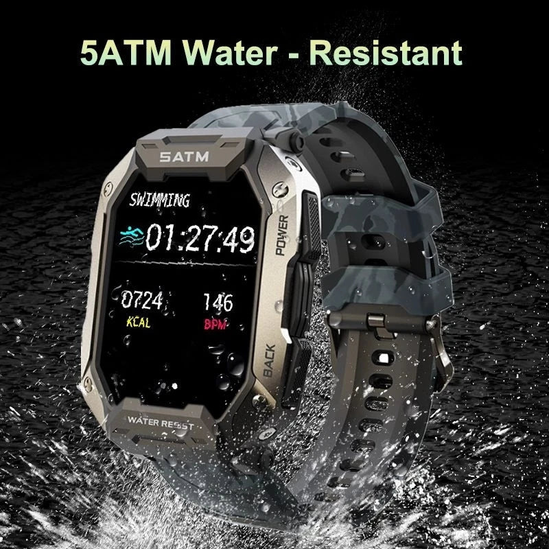 Force - Smart Watch Men Bluetooth Full Touch Screen 5ATM Waterproof Watches Sports