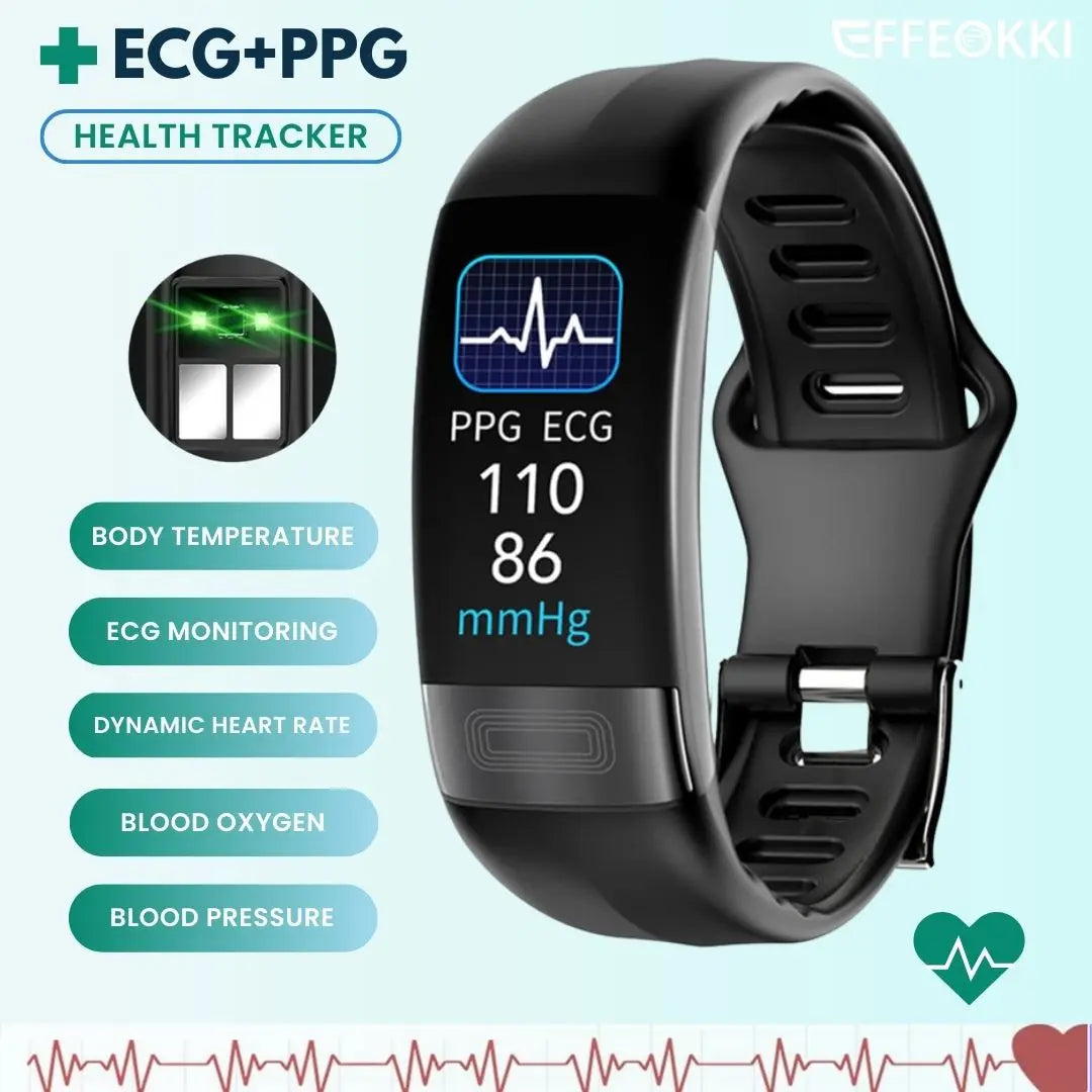  Energy - Smart Bracelet Body Temperature Monitoring Smart Wristbands ECG PPG Smart Watch Heart Rate Blood Pressure