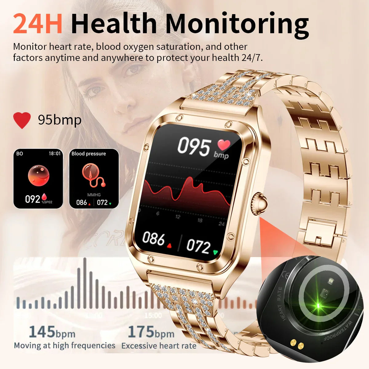 Tender - Smart Watch Woman Sport Fitnes AI Voice Control Full Touch Bracelet Bluetooth Call Waterproof