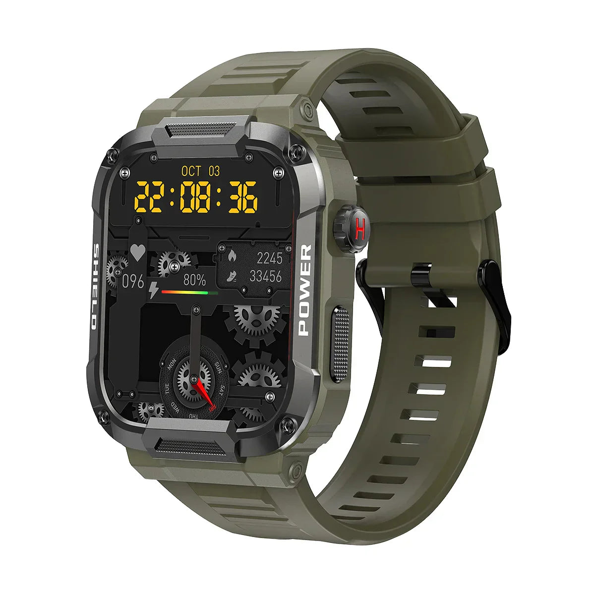  Strive - Men Smart Watch Military Healthy Monitor AI Voice Bluetooth Call Fitness Waterproof Sports Smartwatch