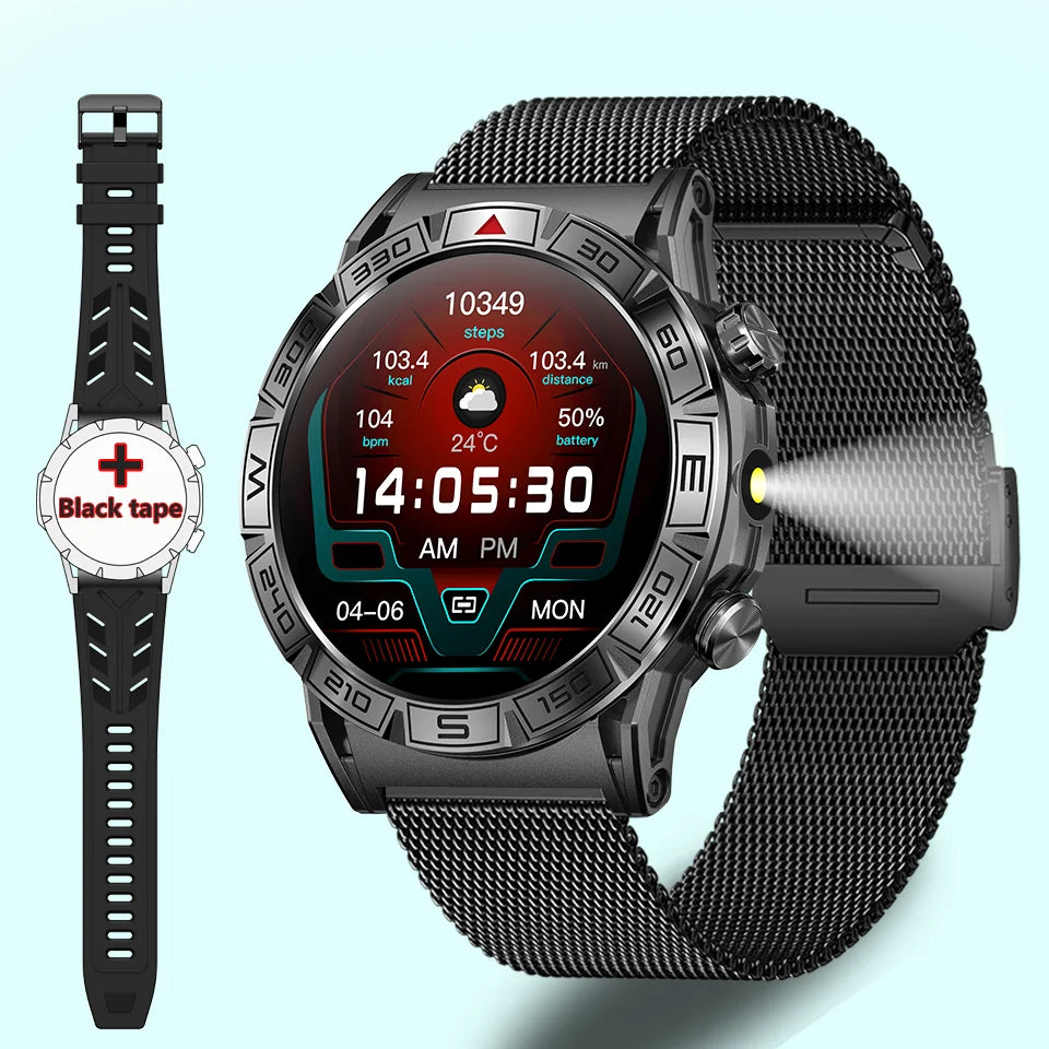 Shield - Smart Watch Men Altitude Compass GPS Sports 1ATM Waterproof Watch Bluetooth Talk SmartWatches